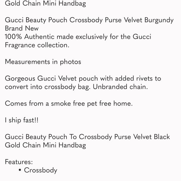 Gucci Black Crossbody Bag with Gold Chain - Picture 7 of 7